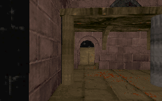 Entrance to second floor stairs.