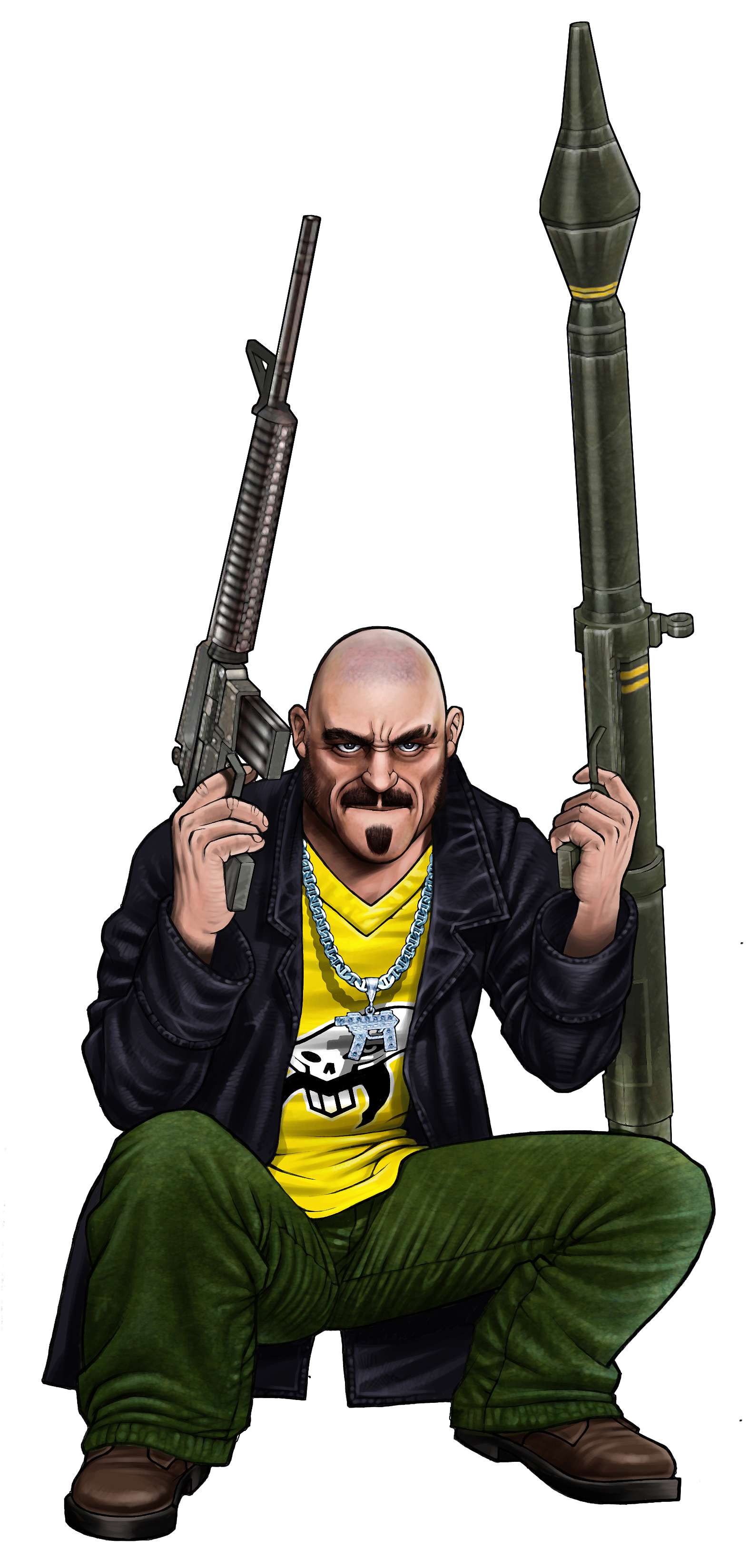 Concept of Ramon posing. (Holding an older version of the Rocket Launcher from 2004 - 2005.)