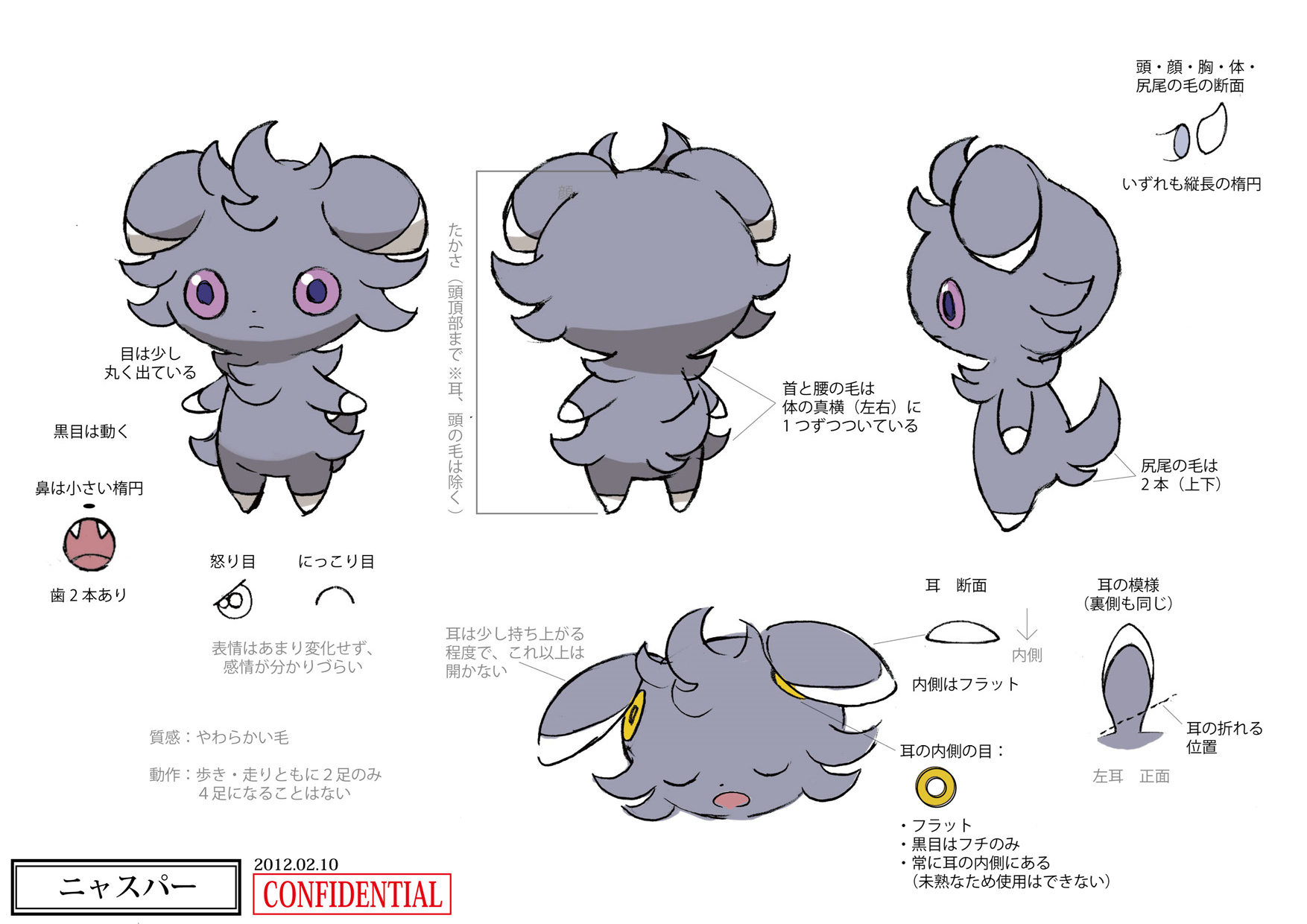 PokeXY_ConceptArt_ニャスパー_三面図.png