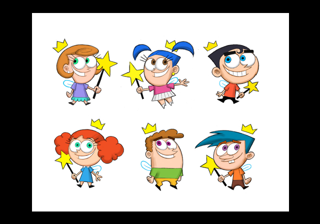 Multiple Fairy NPC concepts. None of them resemble the one used in the game