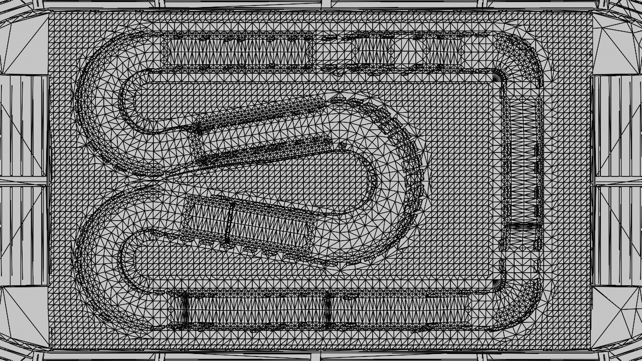 Top down view of the course. Top down view of the course.