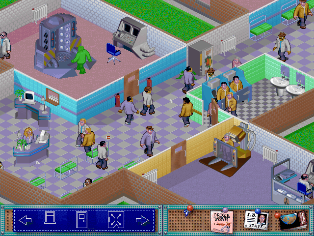 The "pin board" version of the doors and windows interface for rooms visible here.