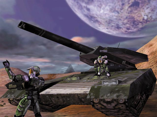 The stealth tank was a vehicle that only existed in pre-E3 2000 builds of Halo. It appeared to drive faster than a Scorpion, but lacks a machine gun. Other details are unknown.
