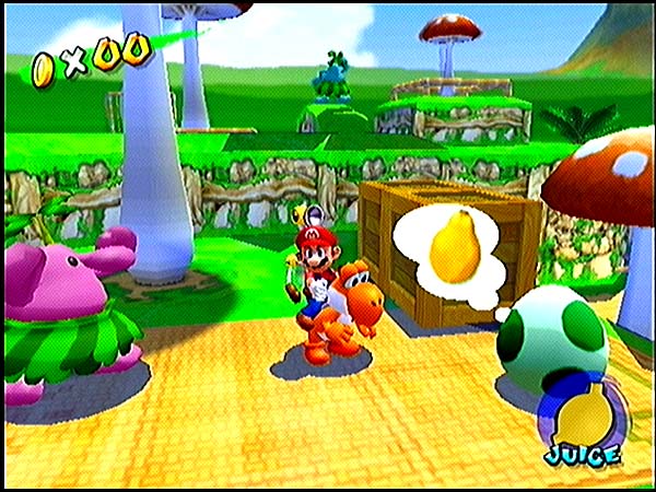 It's daytime instead of night during the "Secret of the Village Underside" mission, and the Yoshi egg can only be found in front of the bridge in final. There are some changes in the OoB terrain; it's more grassy than what's in the finished product. It's daytime instead of night during the "Secret of the Village Underside" mission, and the Yoshi egg can only be found in front of the bridge in final. There are some changes in the OoB terrain; it's more grassy than what's in the finished product.