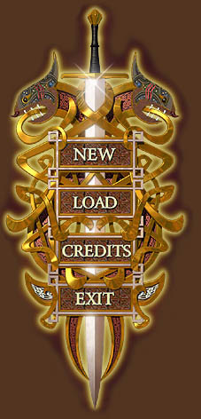 Rich ornaments for buttons in the Main Menu by Louis Henderson.