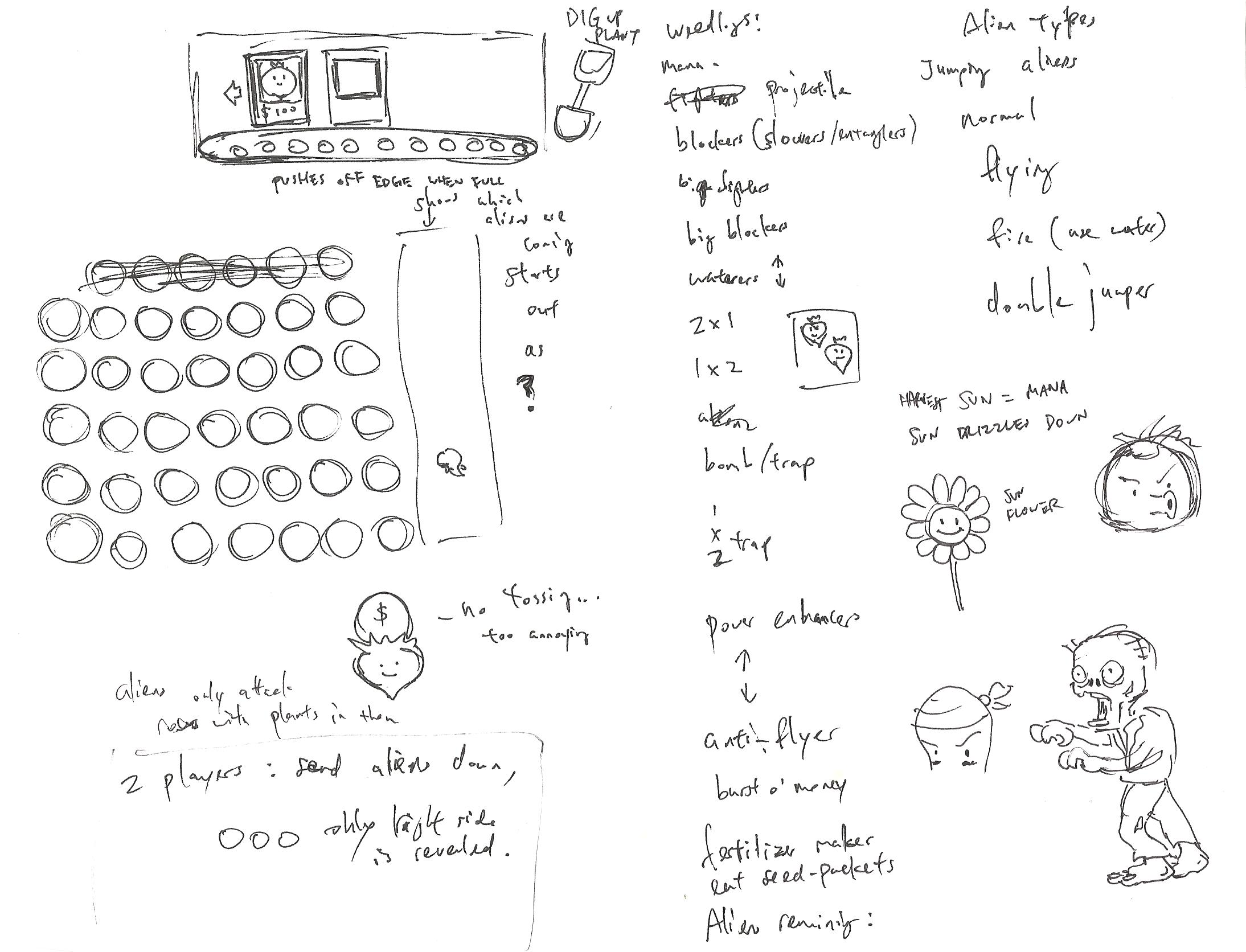 Mechanics of the game explained including a plant that looks like a turnip or tomato.