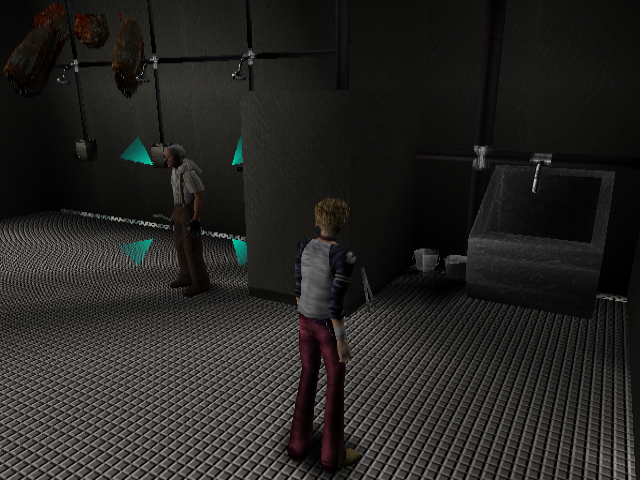 Taken while the robots in the ground were blinking out of existence, but one can still be seen poking through the wall in the back