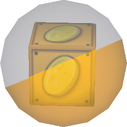 A coin block capsule. A coin block capsule.