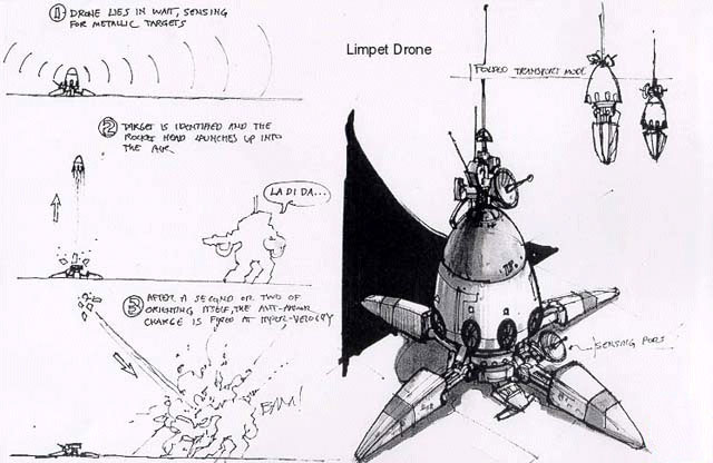 Limpet Drone, at this point the drone acted more as a stealth mine than spy.