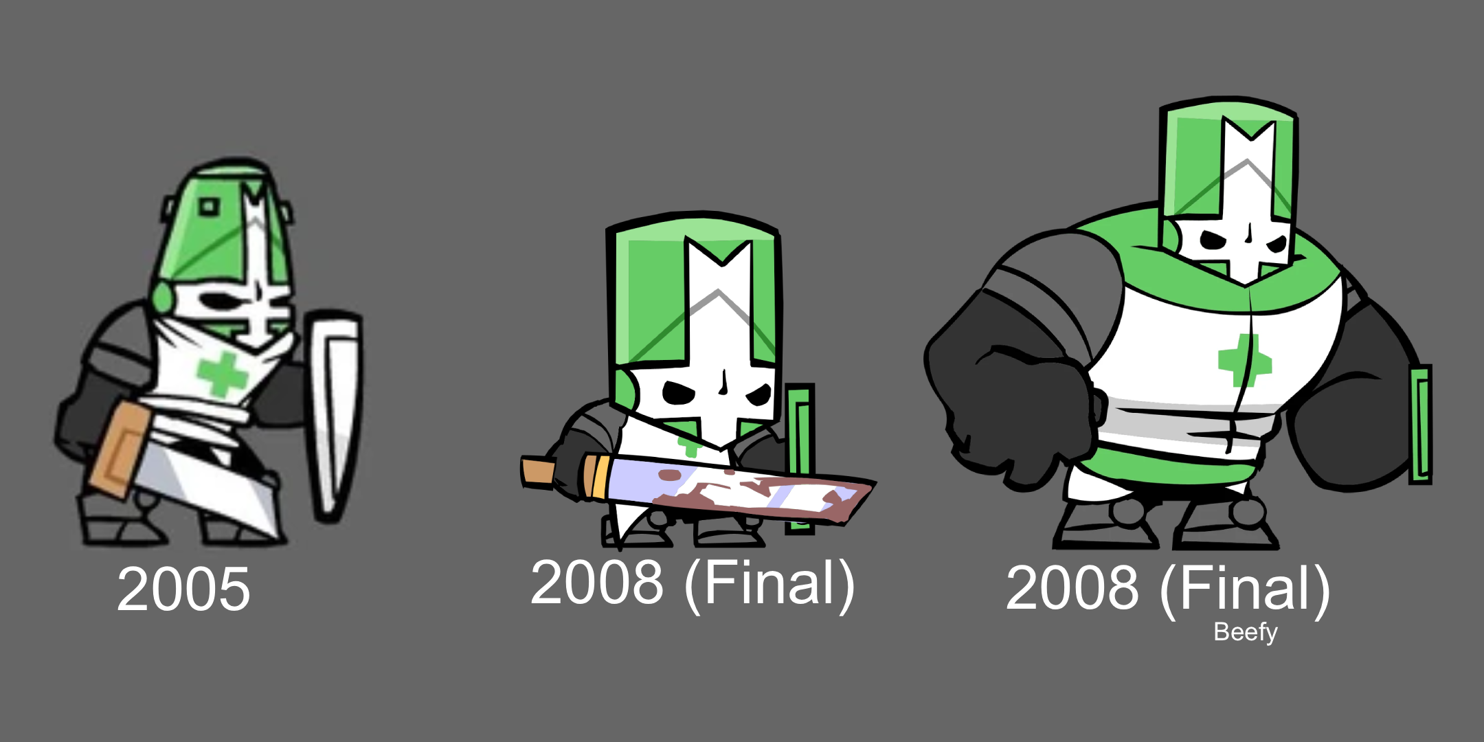 A comparison of the Green Knight between The Behemoth's Next Game and the final release.