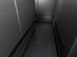 View looking towards the corner from the previous door.