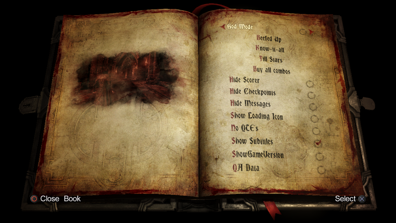 The options inside the Debug Menu. The options inside the Debug Menu.