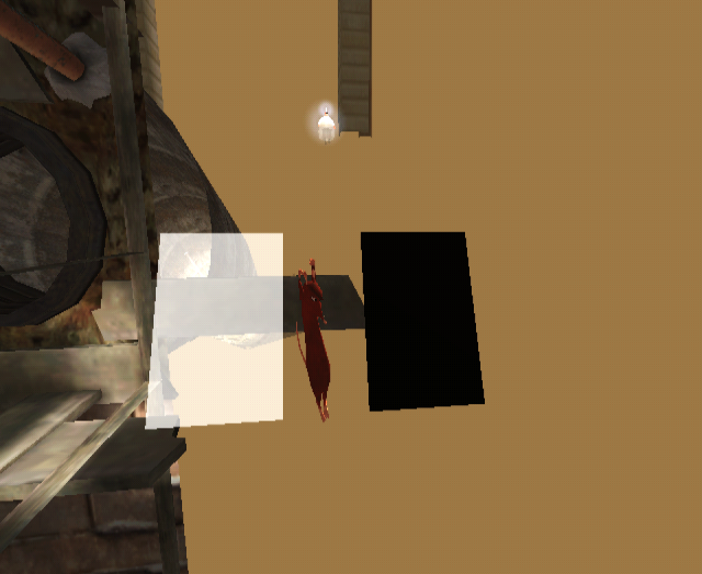 Beside the pipe entrance in The Slide of Your Life are these two angled textures. The white one is transparent, but the black one is not.