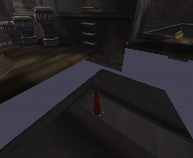 This large slope/ramp is just outside the player's view in the rooftops of The City of Lights. This is actually a remnant of an older design for the area, as seen in Asobo's prototype of the game.