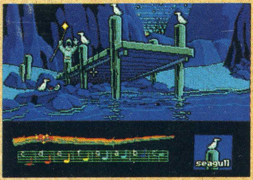 A screenshot on the box with a different GUI image for the seagull. Notice the small crosshair cursor.