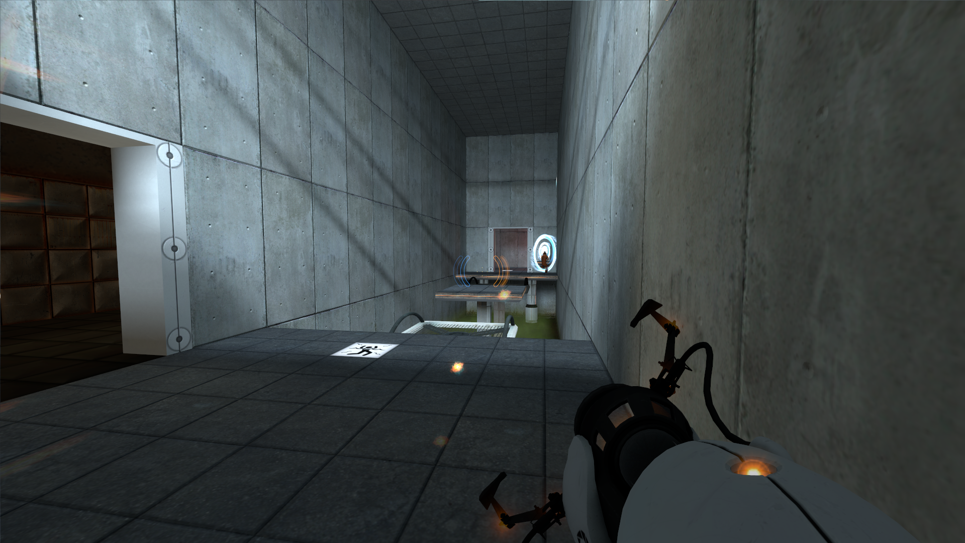 The second room with the raising platforms. The second room with the raising platforms.