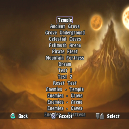The EU version level list.