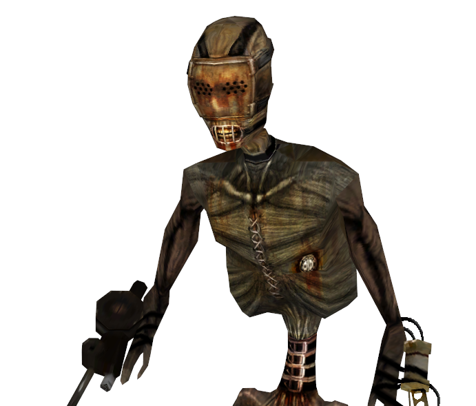Close up of the prototype Stalker's face.