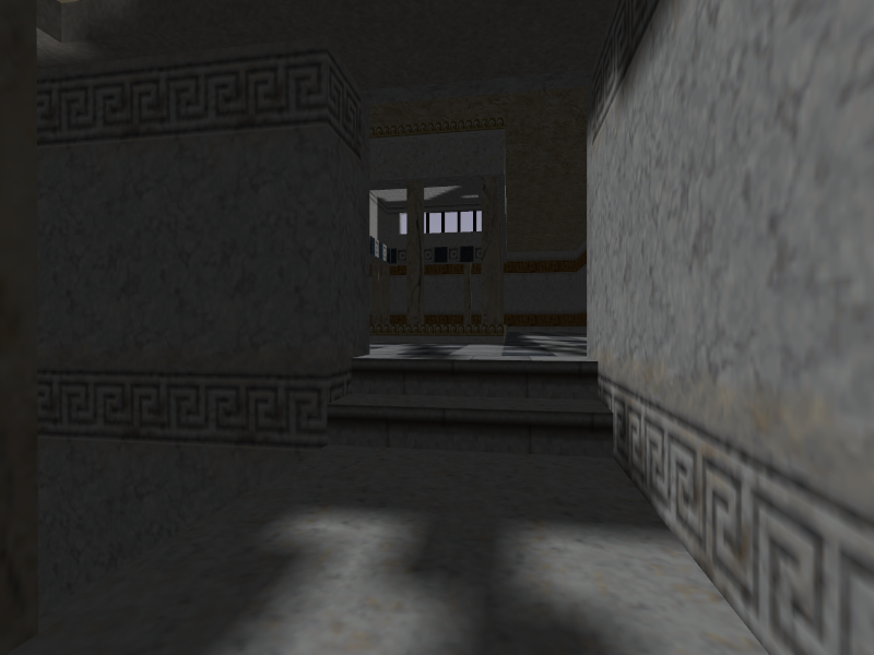 End of the upper staircase.