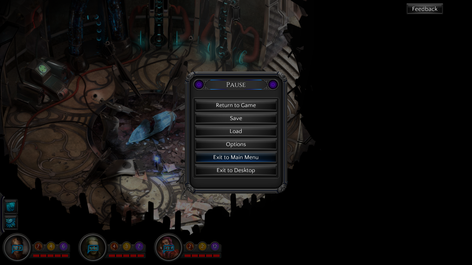 Broken Dome - pause menu