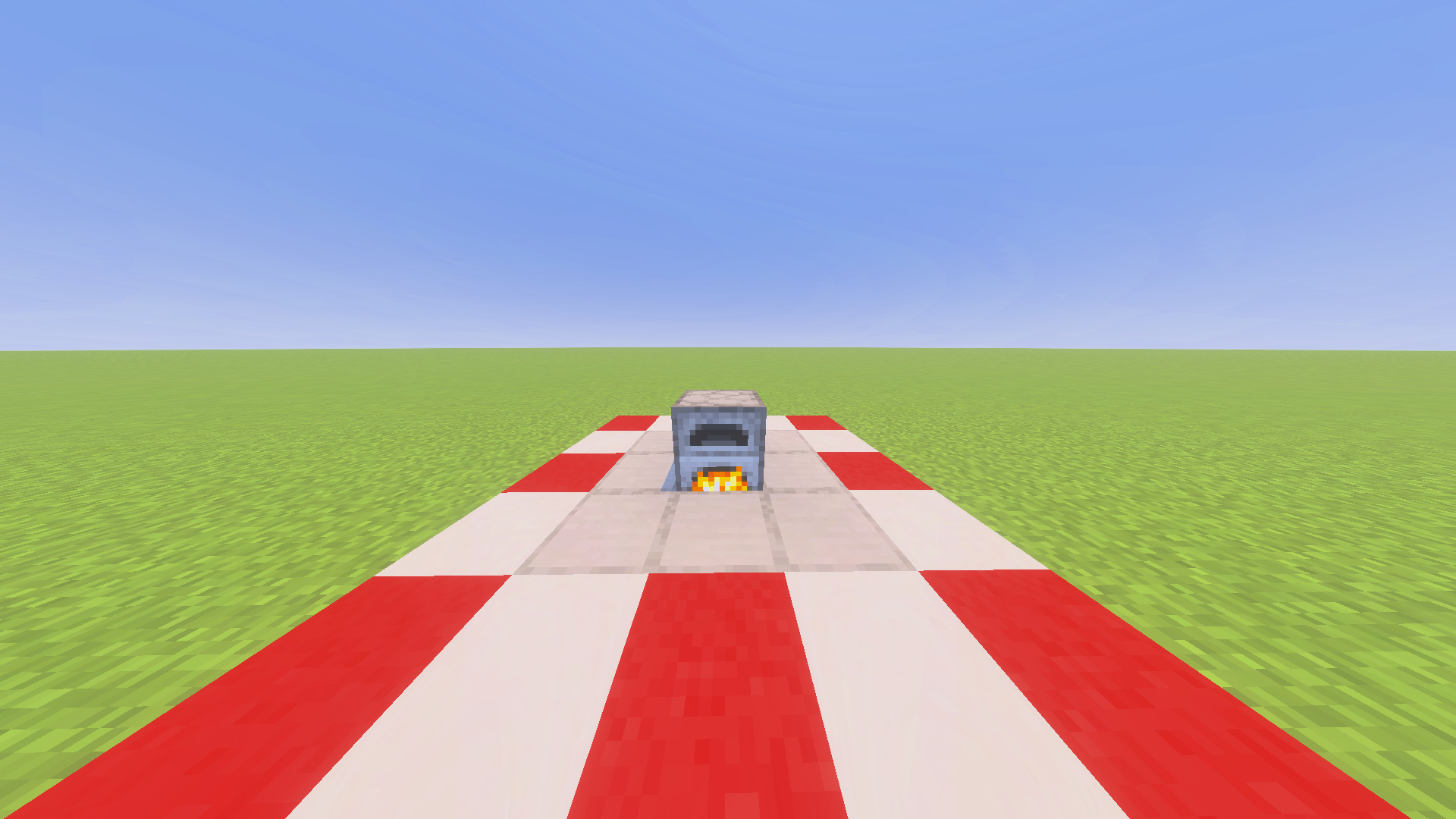 Screenshot showing the block placed down.