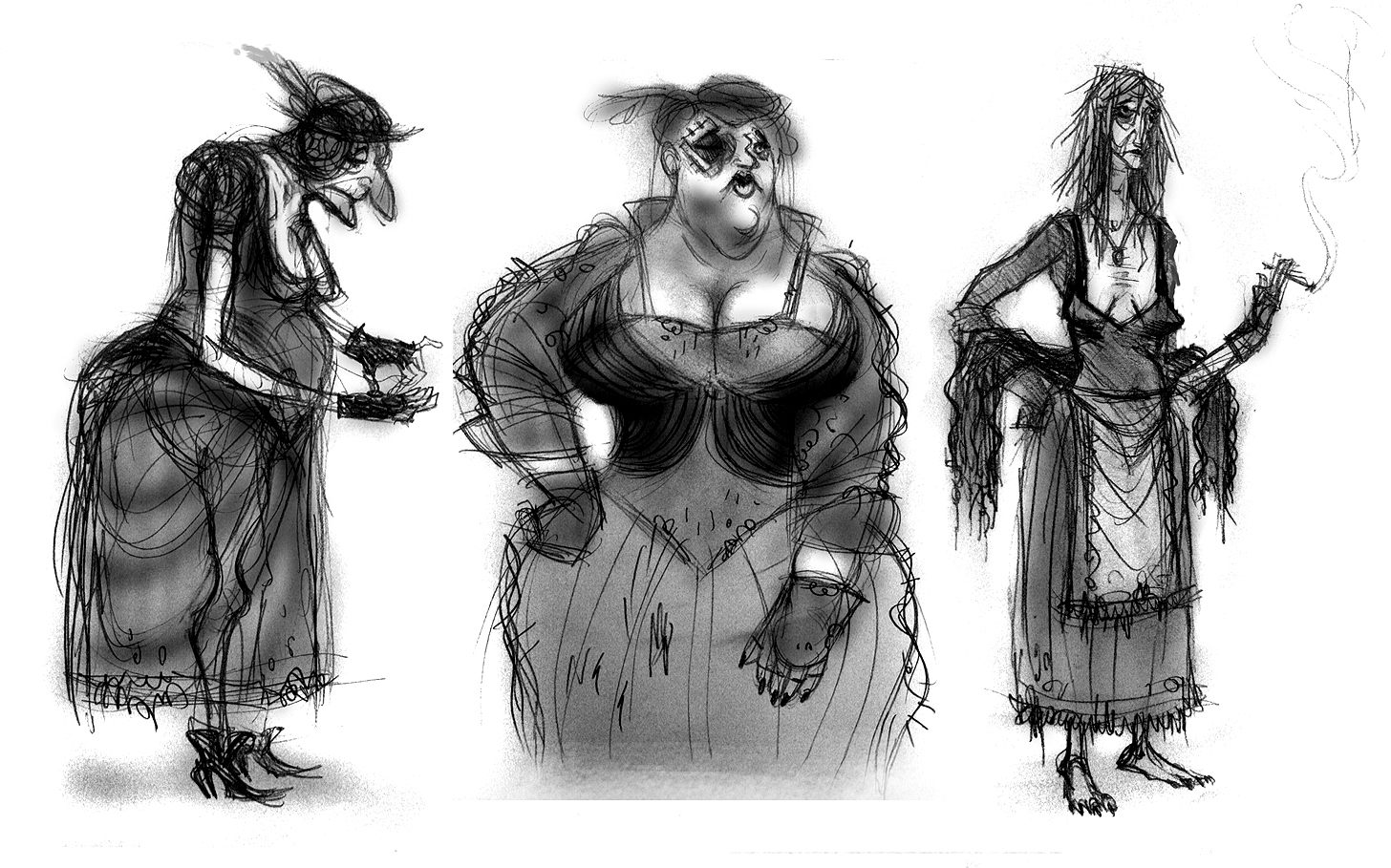 Early designs of Nanny Sharpe. Early designs of Nanny Sharpe.