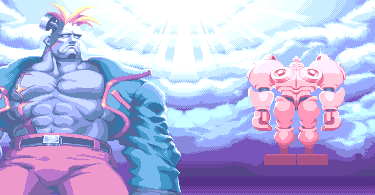 Huitzil as part of the intro's backdrop tilemap. Huitzil as part of the intro's backdrop tilemap.