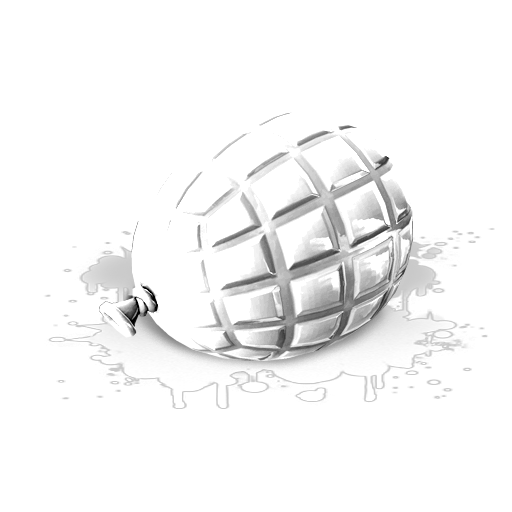 Normal paintable grenade paint bomb.