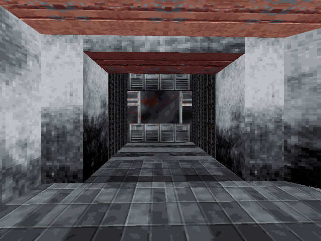 Elevator without a gate in front of it. Elevator without a gate in front of it.