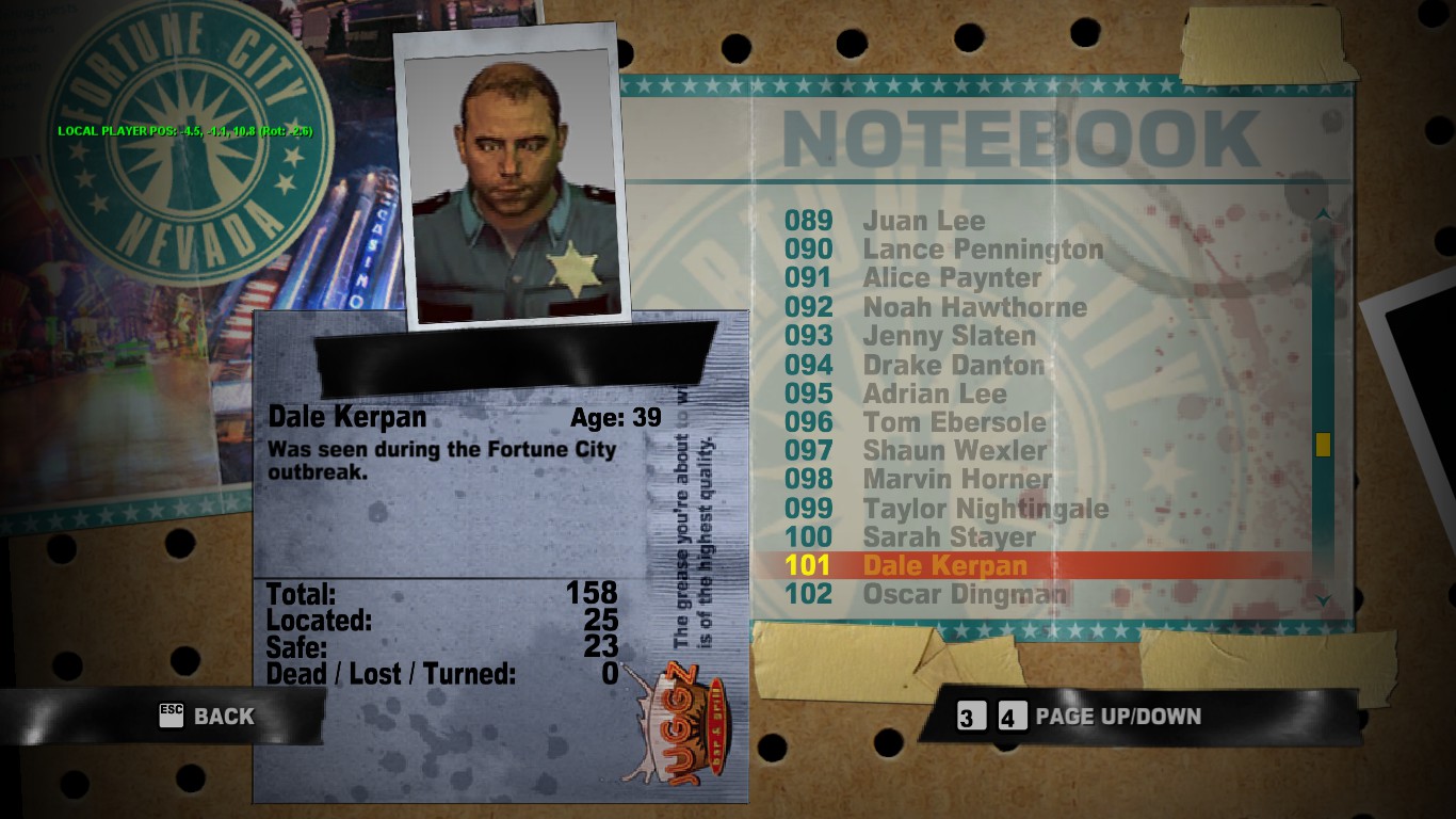 Dale's notebook page.