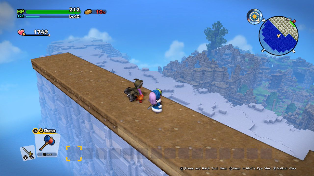 A floating slab of earth blocks off the coast of Moonbrooke.