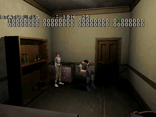 This flag can play a character animation. This animation is used in the cutscene where Rebecca brings Chris back to this room after fighting Yawn. This flag can play a character animation. This animation is used in the cutscene where Rebecca brings Chris back to this room after fighting Yawn.