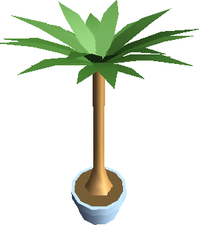 A potted plant. A potted plant.