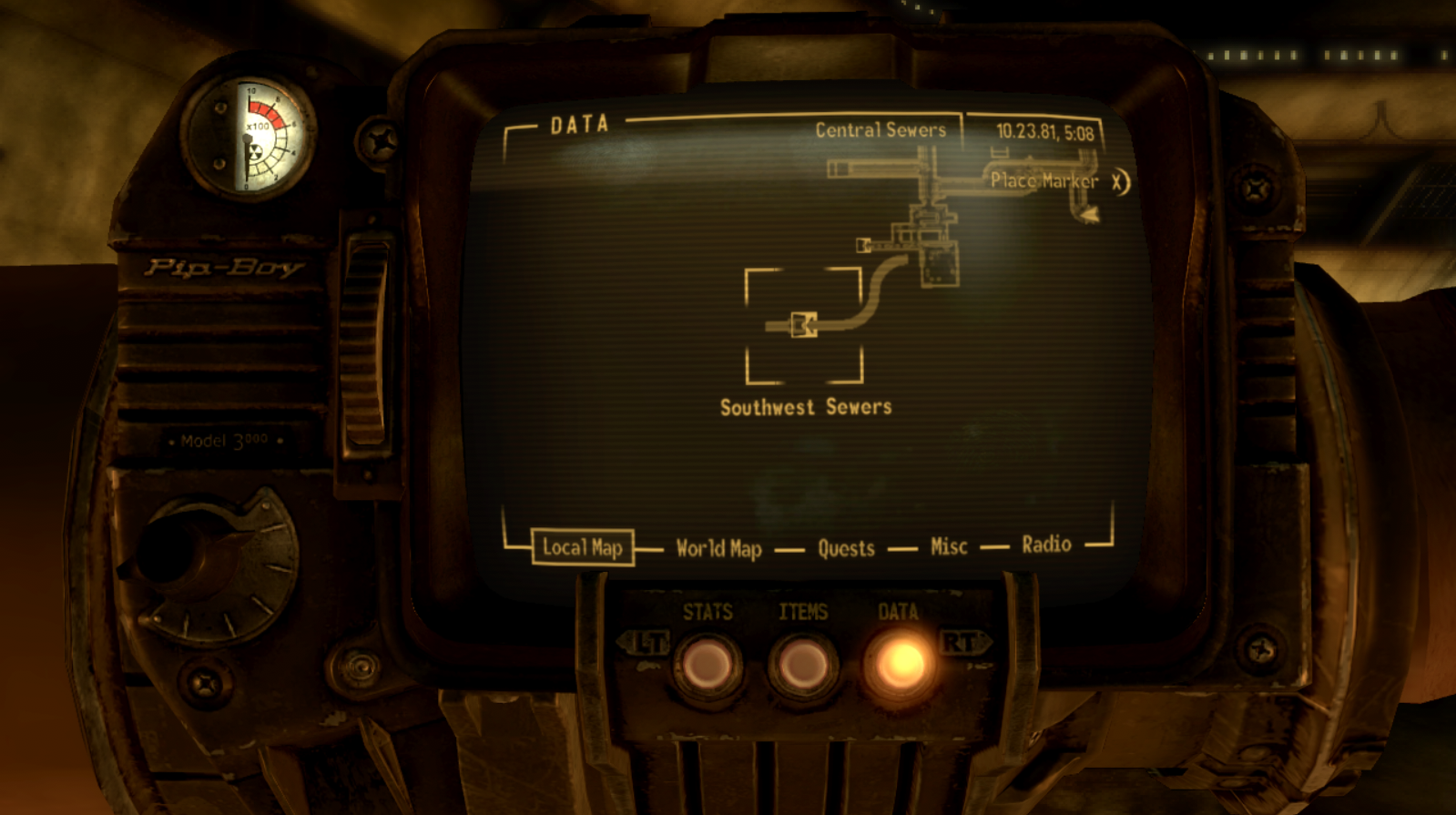 A connection forms the Central Sewers to the Southwest Sewers. A connection forms the Central Sewers to the Southwest Sewers.