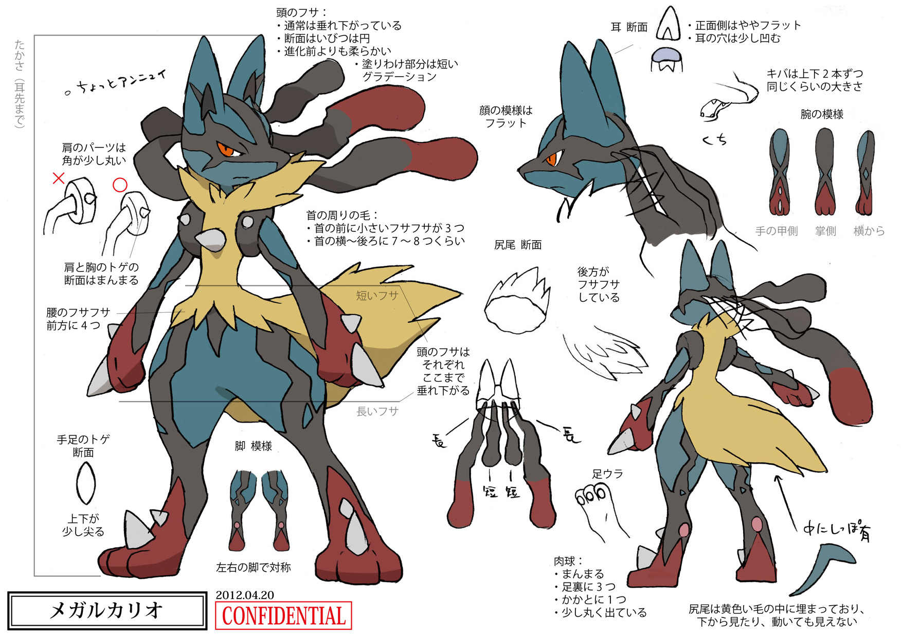 PokeXY_ConceptArt_メガルカリオ_三面図.png