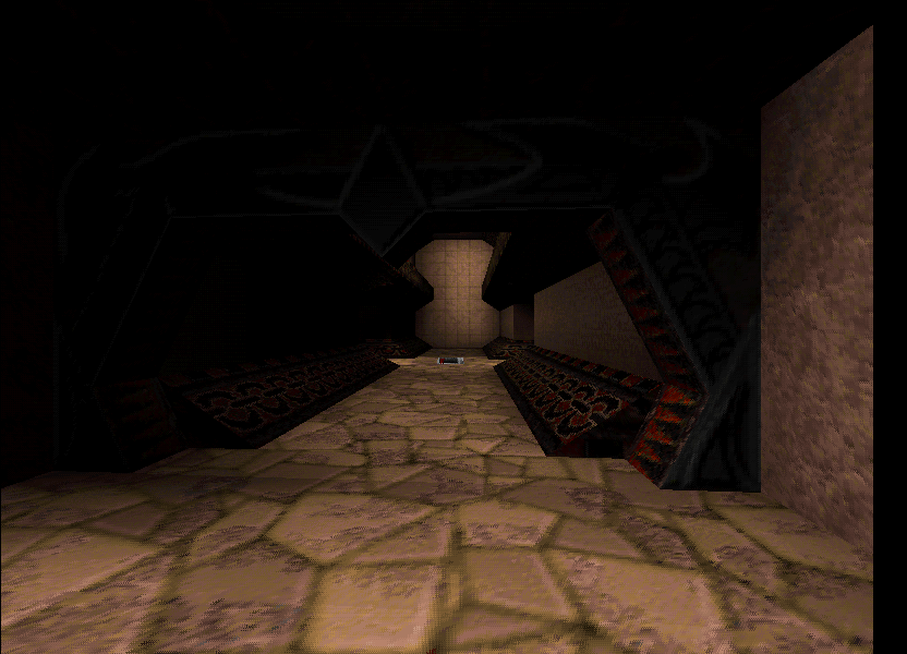 Hallway to the left of the lava shaft room. Hallway to the left of the lava shaft room.