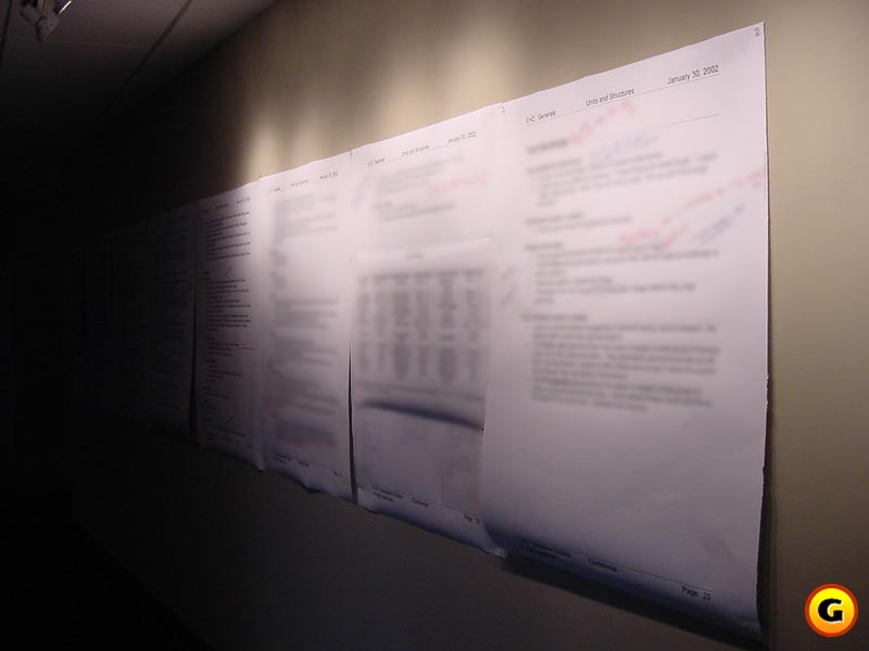 A blurred unit list