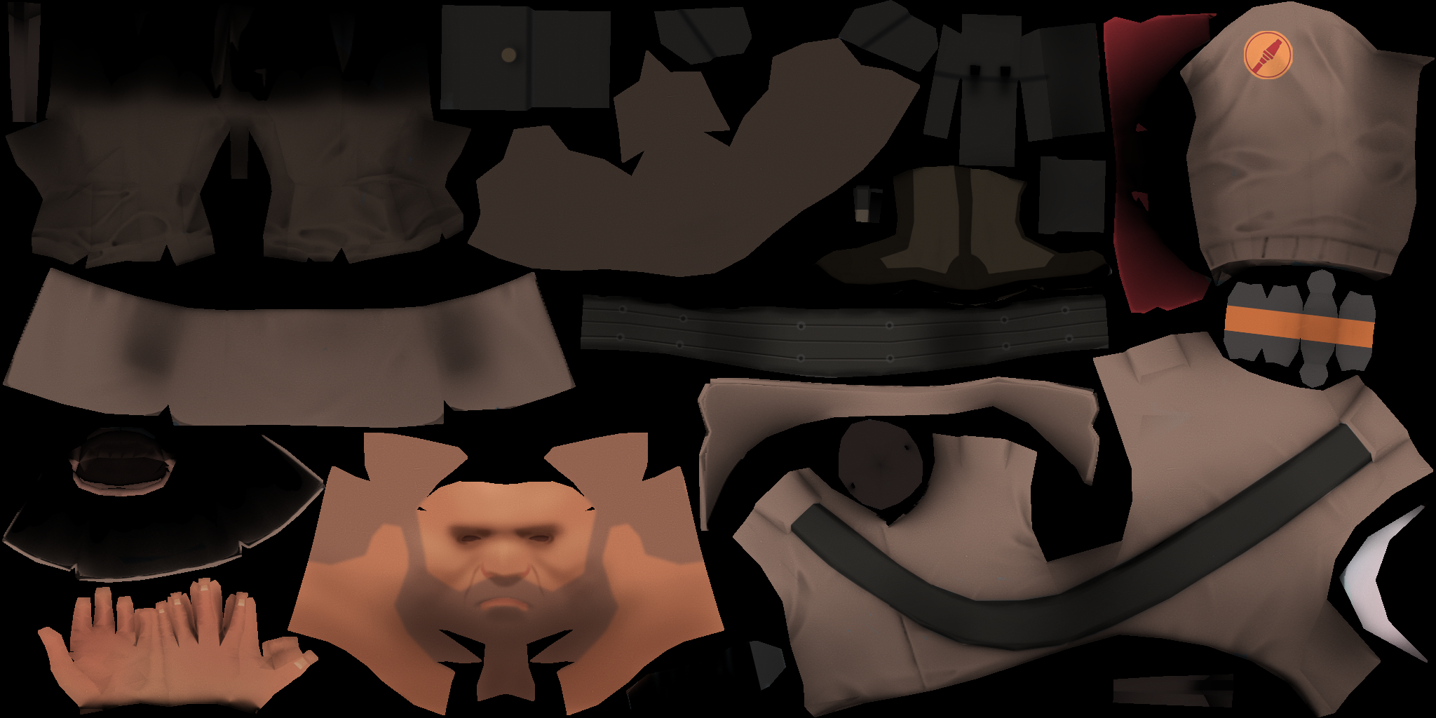 The Soldier's early texture.