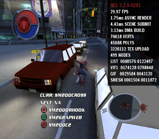 The game with SHOW_PERF_INFO and COMBAT_DISPLAY set to 1.