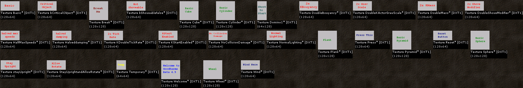 The "DemoLevelObjects" The "DemoLevelObjects"