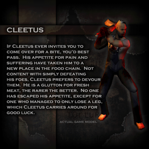 OGRE.PSX, possibly an early name for Cleetus.