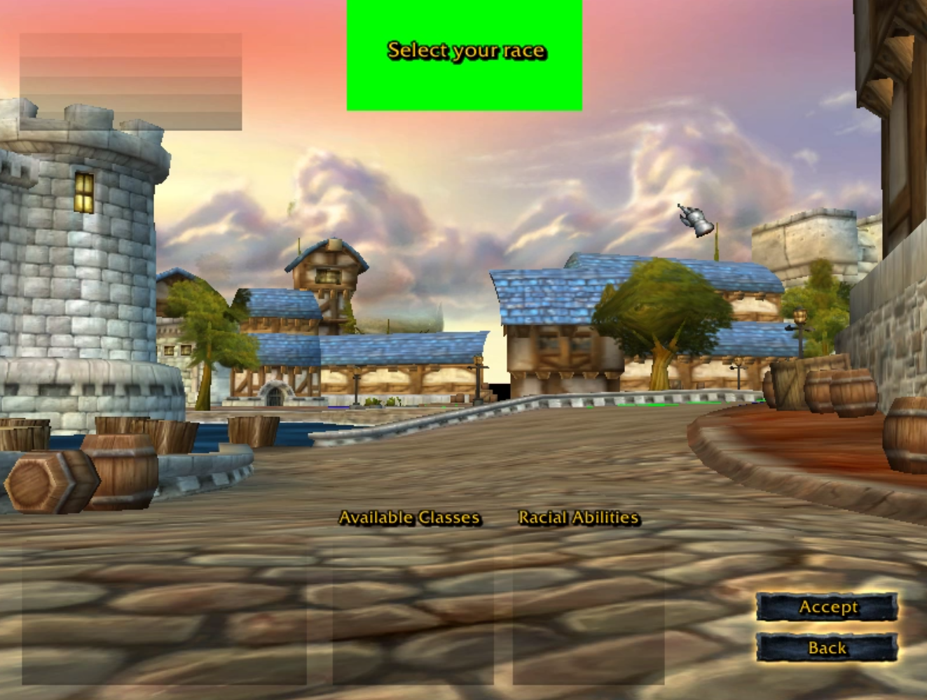 The early Charselect UI. RaceSelect.xml RaceSelect.lua