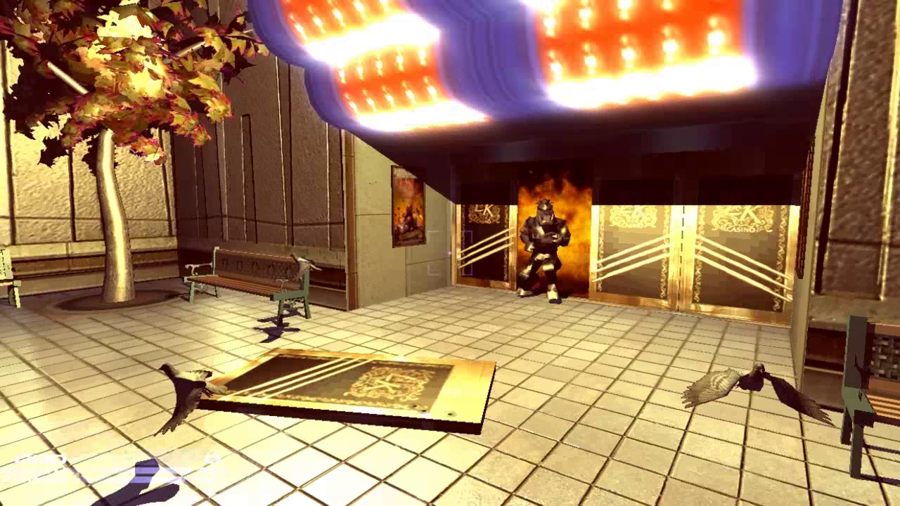 A dancing 2001 Pigcop that bursts out of a casino in footage from a 2003 build. A dancing 2001 Pigcop that bursts out of a casino in footage from a 2003 build.