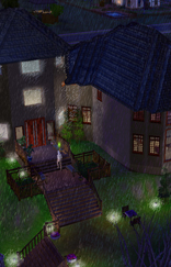 rain_house.jpg Depicts a house during a rainstorm. The Pleasant's house (215 Sim Lane) can be seen in the background. rain_house.jpg Depicts a house during a rainstorm. The Pleasant's house (215 Sim Lane) can be seen in the background.