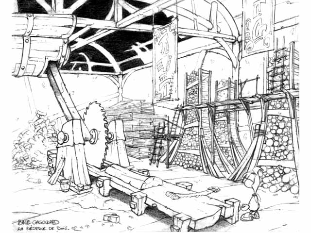 The wood processing factory. The wood processing factory.