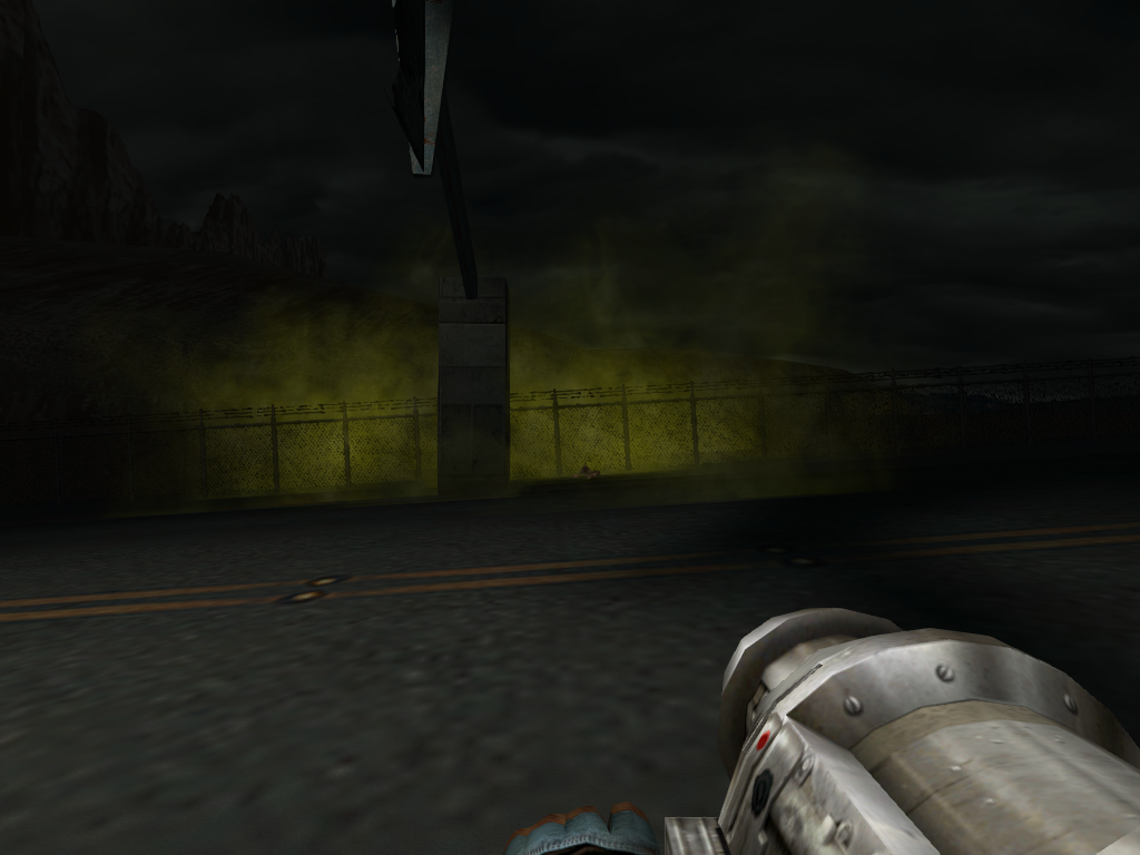 Radiation cloud that appeared where a Tac-Nuke detonated.