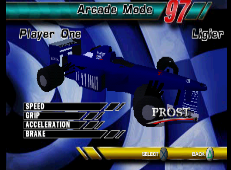 The Prost car is listed as Ligier again here, but the icon has already been updated to Prost.