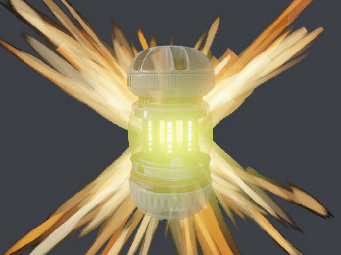 The Guru's Emetic Grenade exploding.