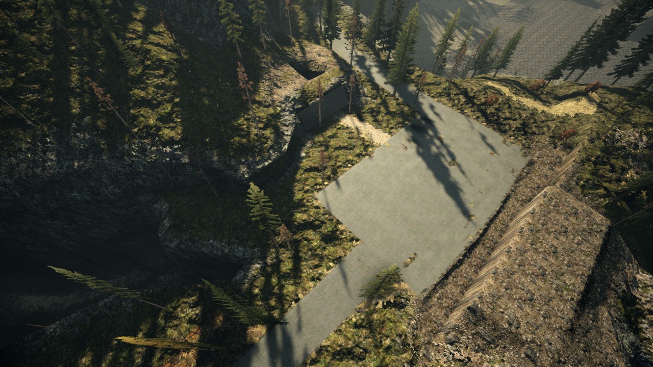 The area where the bunker complex was placed. Notice the two entrances that match those on the model above. The area where the bunker complex was placed. Notice the two entrances that match those on the model above.
