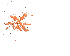 Pre-rendered splatters of liquid. Can be seen in the gameplay linked earlier.